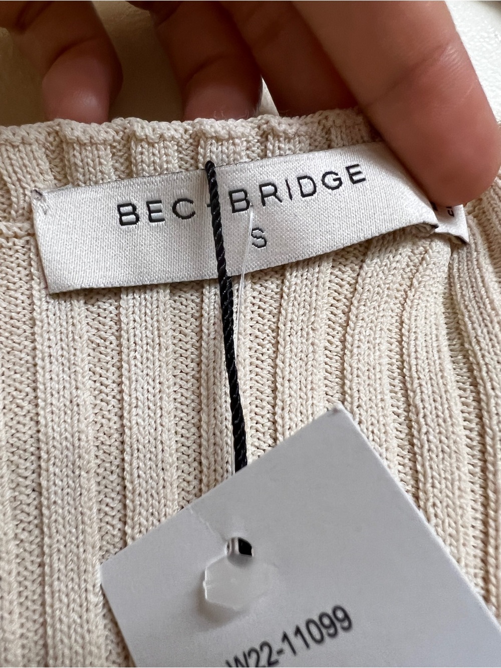 BEC + BRIDGE Alexis Knit Mini Dress Cream Size Small NWT - Picture 5 of 6
